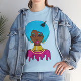 Afro-Sass Digital Art Unisex Heavy Cotton Tee by @whereiszara - Creative Wearable Art