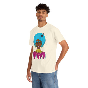 Afro-Sass Digital Art Unisex Heavy Cotton Tee by @whereiszara - Creative Wearable Art