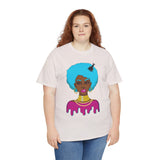 Afro-Sass Digital Art Unisex Heavy Cotton Tee by @whereiszara - Creative Wearable Art