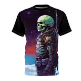 "Bony Expedition" Digital Art Unisex Cut & Sew Tee (AOP) - Wearable Artistic Adventure