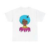 Afro-Sass Digital Art Unisex Heavy Cotton Tee by @whereiszara - Creative Wearable Art