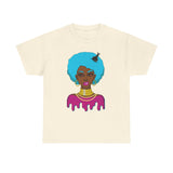 Afro-Sass Digital Art Unisex Heavy Cotton Tee by @whereiszara - Creative Wearable Art