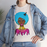 Afro-Sass Digital Art Unisex Heavy Cotton Tee by @whereiszara - Creative Wearable Art