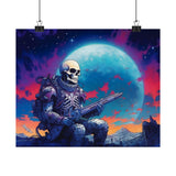 "Moonlit Guardian" Digital Art Premium Matte Horizontal Posters - Illuminate Your Space with Enchantment