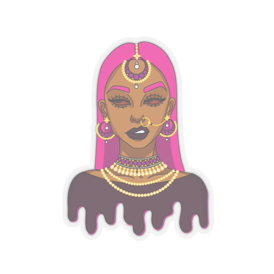 R.S.F. (Resting Sass Face) Digital Art Kiss-Cut Stickers by @whereiszara - Expressive Vinyl Decals