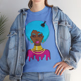 Afro-Sass Digital Art Unisex Heavy Cotton Tee by @whereiszara - Creative Wearable Art