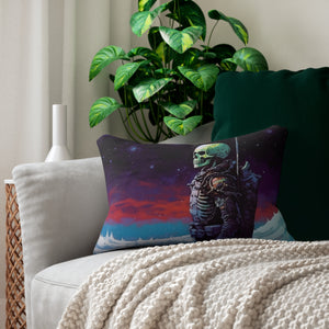 "Bony Expedition" Digital Art Spun Polyester Lumbar Pillow - Transform Your Space with Artistry