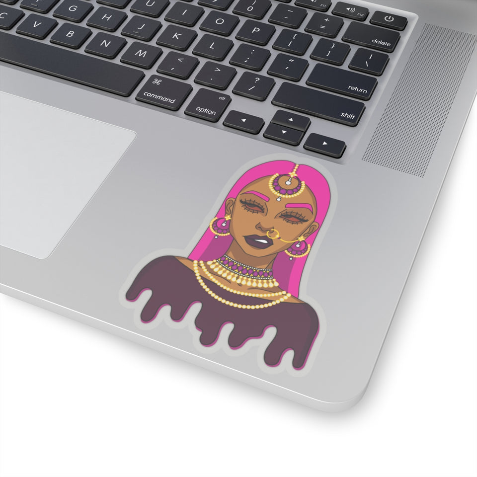 R.S.F. (Resting Sass Face) Digital Art Kiss-Cut Stickers by @whereiszara - Expressive Vinyl Decals