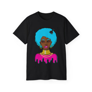 Afro-Sass Digital Art Unisex Ultra Cotton Tee by @whereiszara - Creative Cultural Expression