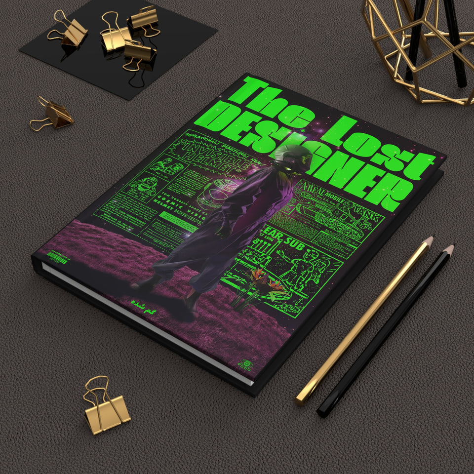 The Lost Designer - Artful Matte Hardcover Journal with @areebtariq111's Digital Masterpiece