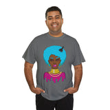 Afro-Sass Digital Art Unisex Heavy Cotton Tee by @whereiszara - Creative Wearable Art