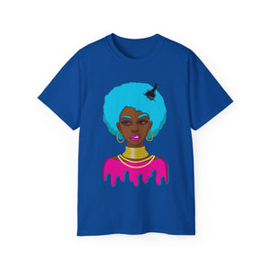 Afro-Sass Digital Art Unisex Ultra Cotton Tee by @whereiszara - Creative Cultural Expression