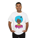 Afro-Sass Digital Art Unisex Heavy Cotton Tee by @whereiszara - Creative Wearable Art