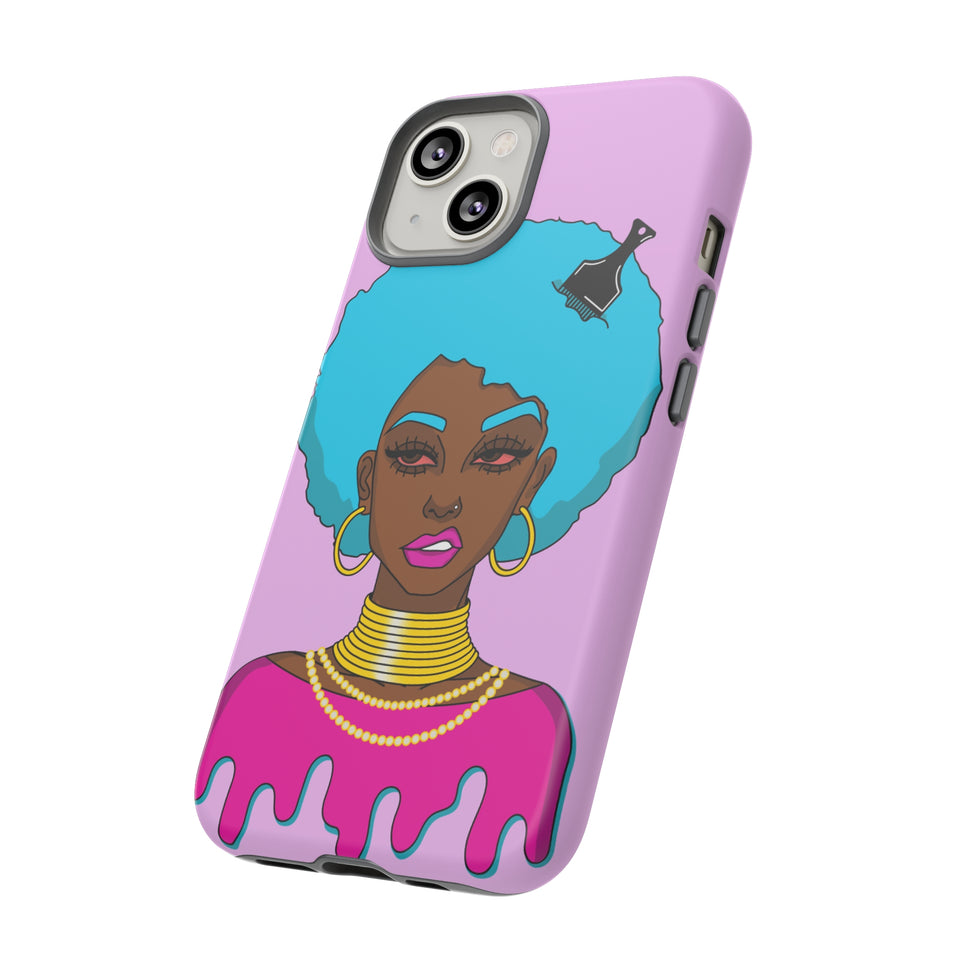 Afro-Sass Digital Art Tough Case by @whereiszara - Stylish Protection for Your Device