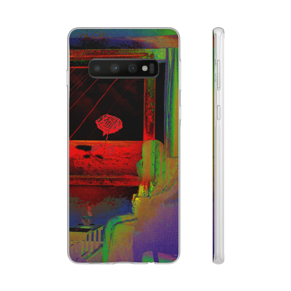 GHAR AAJA - Expressive Flexi Cases: Showcasing @areebtariq111's Digital Art in Semi-Transparent Matte Finish