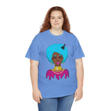 Afro-Sass Digital Art Unisex Heavy Cotton Tee by @whereiszara - Creative Wearable Art