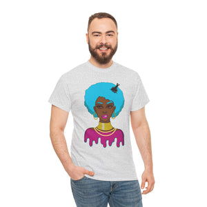 Afro-Sass Digital Art Unisex Heavy Cotton Tee by @whereiszara - Creative Wearable Art