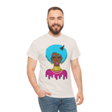 Afro-Sass Digital Art Unisex Heavy Cotton Tee by @whereiszara - Creative Wearable Art