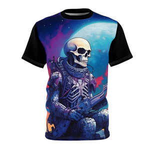 "Moonlit Guardian" Digital Art Unisex Cut & Sew Tee (AOP) - Wear Art with Every Step