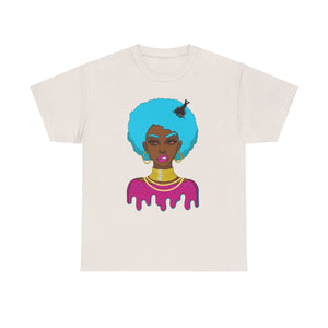 Afro-Sass Digital Art Unisex Heavy Cotton Tee by @whereiszara - Creative Wearable Art