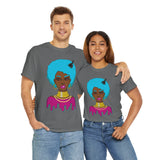 Afro-Sass Digital Art Unisex Heavy Cotton Tee by @whereiszara - Creative Wearable Art