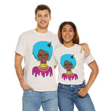 Afro-Sass Digital Art Unisex Heavy Cotton Tee by @whereiszara - Creative Wearable Art