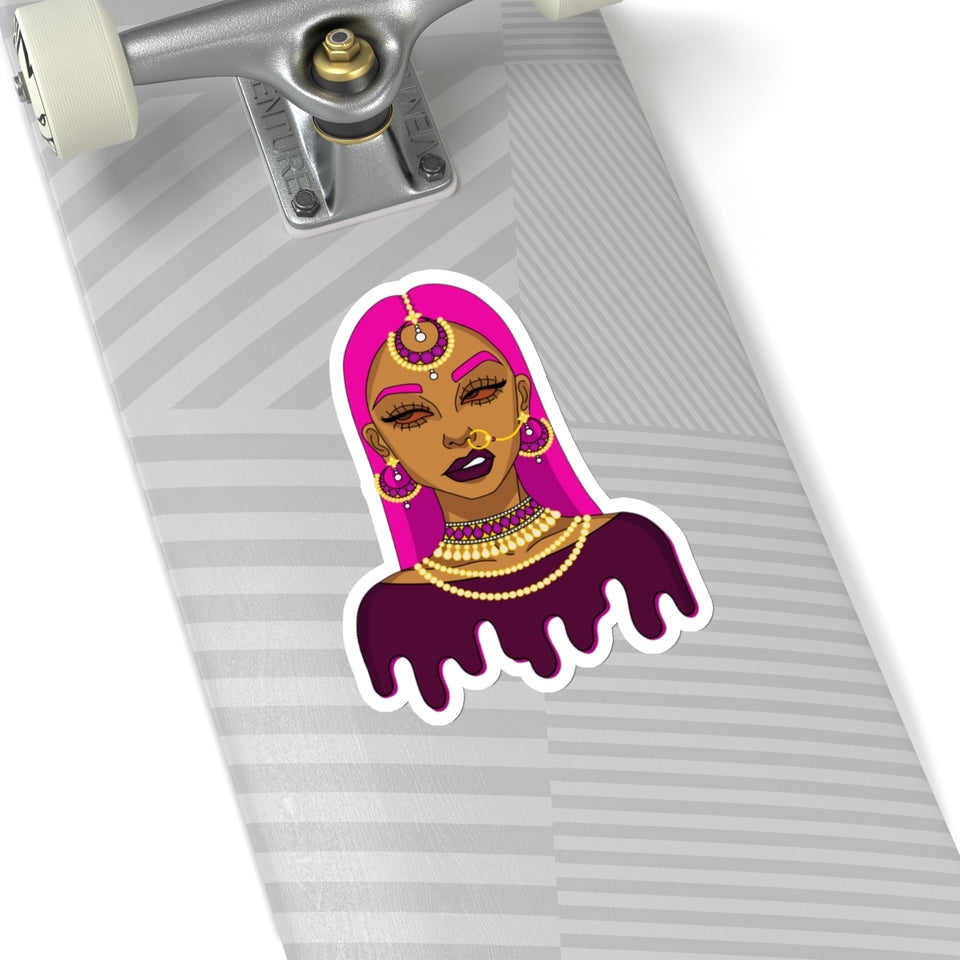 R.S.F. (Resting Sass Face) Digital Art Kiss-Cut Stickers by @whereiszara - Expressive Vinyl Decals