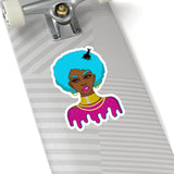 Afro-Sass Digital Art Kiss-Cut Stickers by @whereiszara - Creative Vinyl Stickers