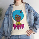 Afro-Sass Digital Art Unisex Heavy Cotton Tee by @whereiszara - Creative Wearable Art