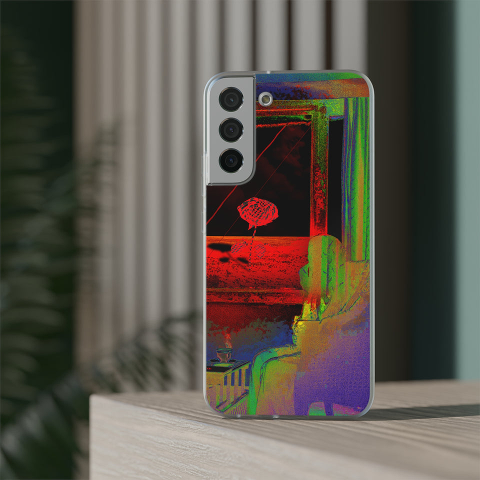 GHAR AAJA - Expressive Flexi Cases: Showcasing @areebtariq111's Digital Art in Semi-Transparent Matte Finish