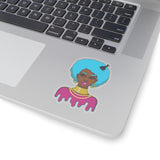 Afro-Sass Digital Art Kiss-Cut Stickers by @whereiszara - Creative Vinyl Stickers