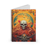 "Inferno" Digital Art Spiral Notebook - Ignite Your Creativity with Flaming Inspiration