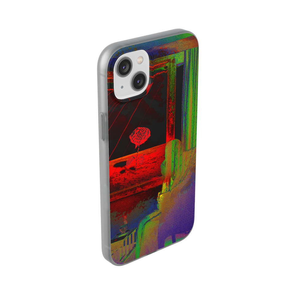 GHAR AAJA - Expressive Flexi Cases: Showcasing @areebtariq111's Digital Art in Semi-Transparent Matte Finish