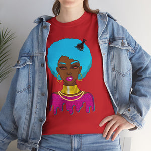 Afro-Sass Digital Art Unisex Heavy Cotton Tee by @whereiszara - Creative Wearable Art