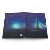 Astral Night Minaar - Elegant Matte Hardcover Journal Adorned with @areebtariq111's Digital Artwork