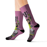 Minus 3 - Sublimation Socks with Original Digital Art by @areebtariq111