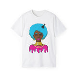 Afro-Sass Digital Art Unisex Ultra Cotton Tee by @whereiszara - Creative Cultural Expression