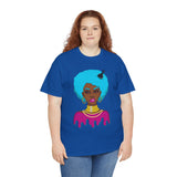 Afro-Sass Digital Art Unisex Heavy Cotton Tee by @whereiszara - Creative Wearable Art